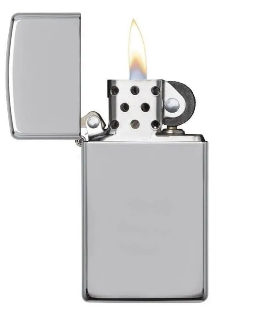 Zippo Lighter Slim High Polish Chrome